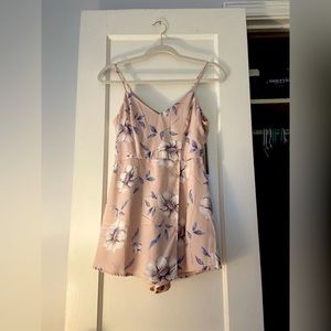 Brand new pink floral Lulu’s romper with skort